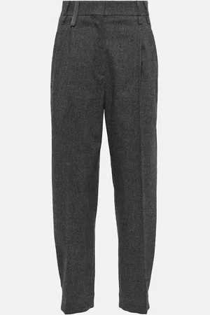 Brunello Cucinelli Mid-rise wool-blend pants