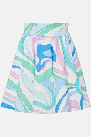 Puccini Marmo cotton poplin miniskirt