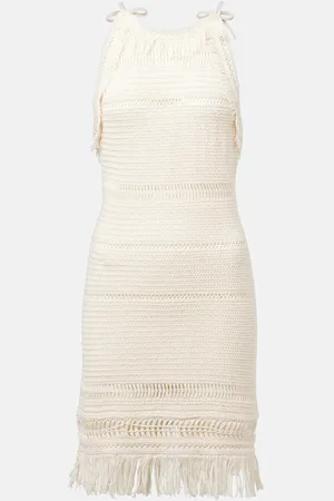 Marant Etoile Araliage macramÃ© cotton minidress