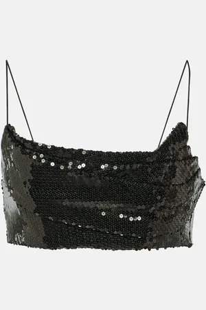 ALEX PERRY Sequined crop top