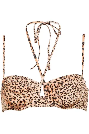 ULLA JOHNSON Aleena leopard-print bikini top