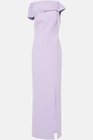 Safiyaa Derra draped crÃªpe gown