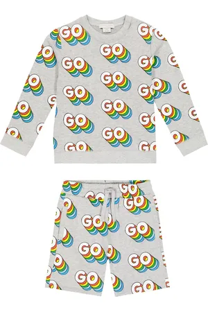 Stella McCartney Printed cotton sweatshirt and shorts set