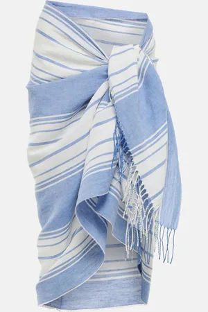 Totême Striped linen and cotton beach cover-up