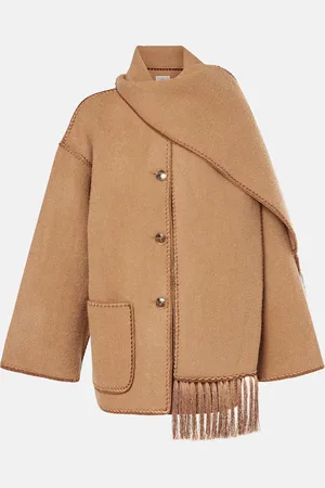 Totême Embroidered wool-blend scarf jacket