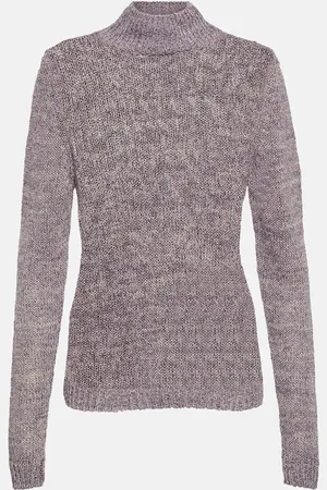 Totême Linen, cotton, and silk turtleneck sweater