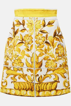 Dolce & Gabbana Majolica cotton-blend brocade miniskirt