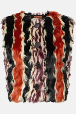 Missoni Striped faux fur vest