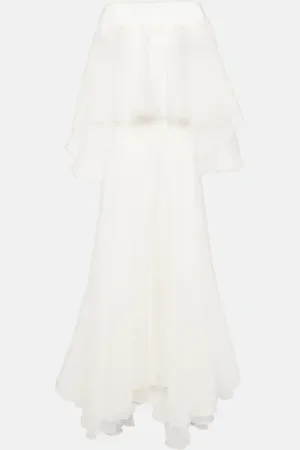 MATICEVSKI Bridal Dhalia caped silk gown