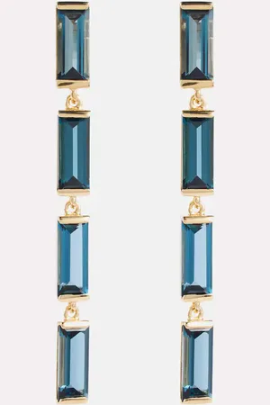 Aliita Deco Maxi 9kt drop earrings with topaz