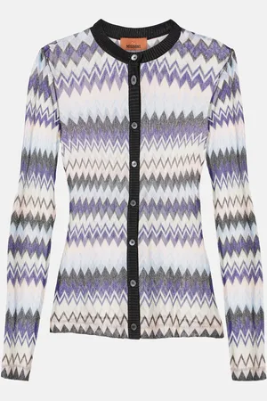 Missoni Zigzag metallic knit cardigan