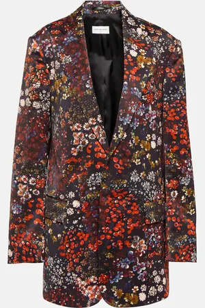 DRIES VAN NOTEN Floral cotton-blend blazer