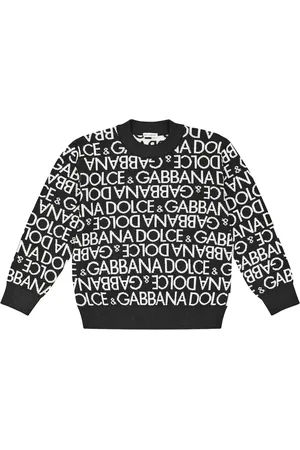 Dolce & Gabbana Logo intarsia virgin wool sweater