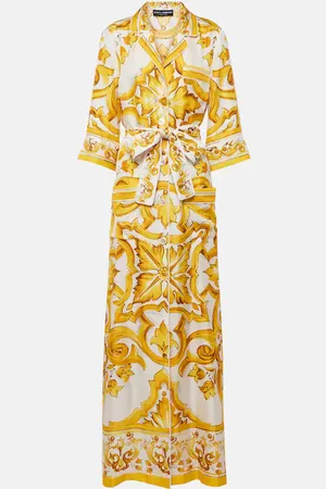Dolce & Gabbana Majolica silk twill maxi dress