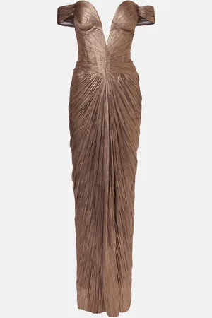 MARIA LUCIA HOHAN Tia draped off-shoulder corset gown