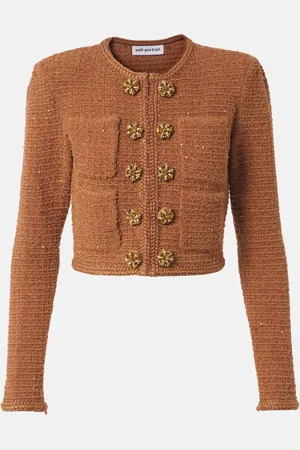Self-Portrait Sequined knitted jacket