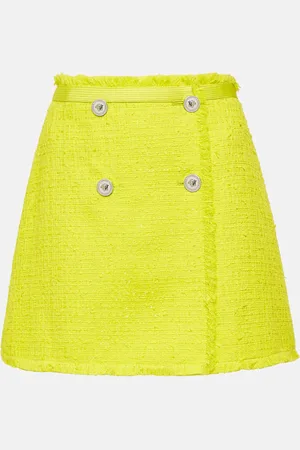 VERSACE BouclÃ© tweed miniskirt