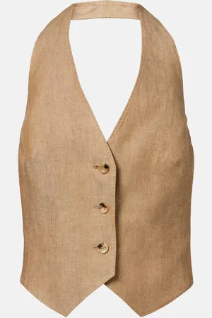 Max Mara Sauro open-back linen vest