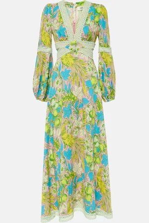 Diane von Furstenberg Lina printed cutout maxi dress