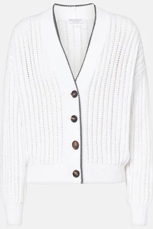 Brunello Cucinelli Ribbed-knit cotton cardigan
