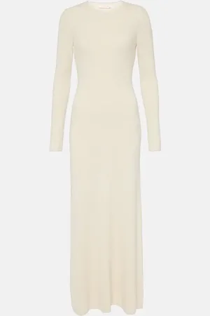 VALENTINO Silk bouclÃ© maxi dress