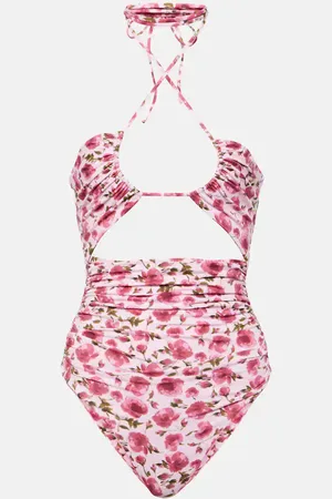MAGDA BUTRYM Floral halterneck swimsuit
