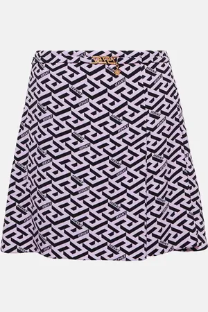 VERSACE La Greca high-rise miniskirt