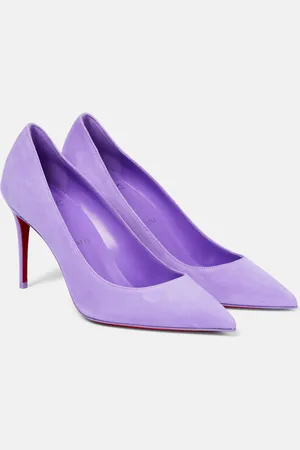 Christian Louboutin Kate 85 patent suede pumps