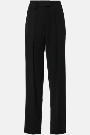 Brunello Cucinelli High-rise gabardine wide-leg pants