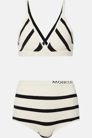 Moncler Striped cotton-blend bralette and briefs set
