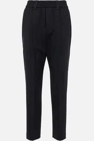 Brunello Cucinelli High-rise wool-blend pants