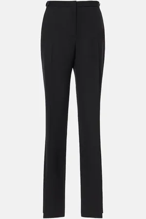 The Row Jesse mid-rise wool straight pants