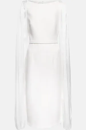 Safiyaa Essiah crÃªpe and satin midi dress
