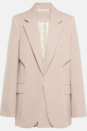 Victoria Beckham Asymmetric wool-blend blazer