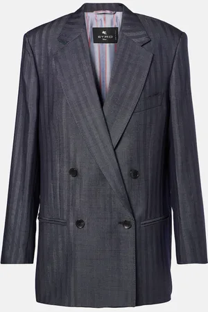 Etro Striped wool-blend blazer