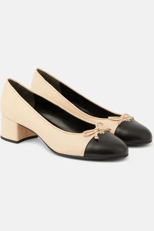 Tory Burch Cap-toe leather pumps