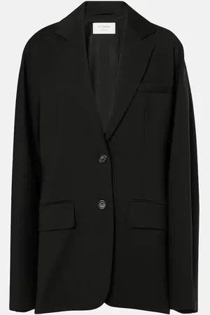 Sportmax Ecru oversized virgin wool blazer