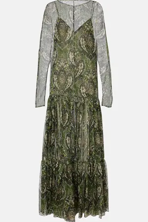 Saint Laurent Paisley silk crÃ©pon maxi dress