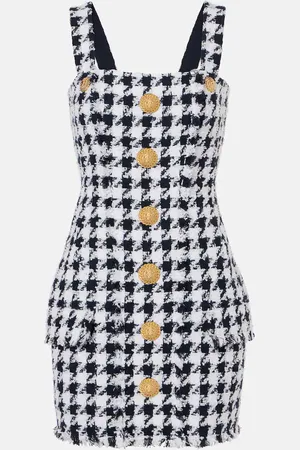 Balmain Houndstooth tweed minidress
