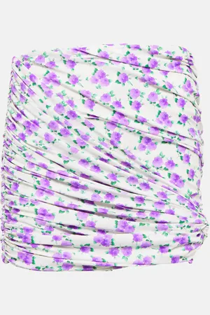 MAGDA BUTRYM Floral ruched miniskirt
