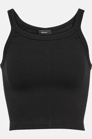 WARDROBE.NYC X Hailey Bieber HB ribbed-knit jersey crop top