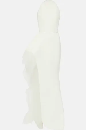 MATICEVSKI Bridal Epitome tulle-trimmed crÃªpe gown