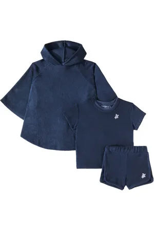Vilebrequin Baby Bubbly cotton cape, T-shirt, and shorts set