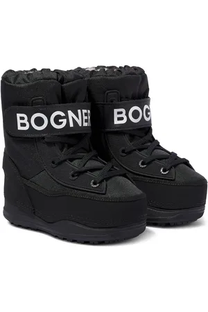 Bogner Shearling-trimmed leather boots