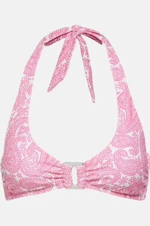 Heidi Klein Ischia printed halterneck bikini top