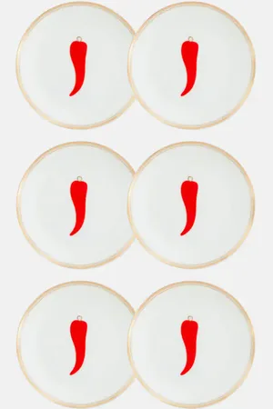 BITOSSI Chilli Pepper set of 6 bread plates