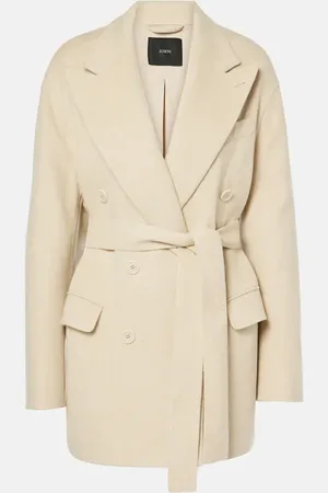 Joseph Double-breasted belted wool and silk blazer