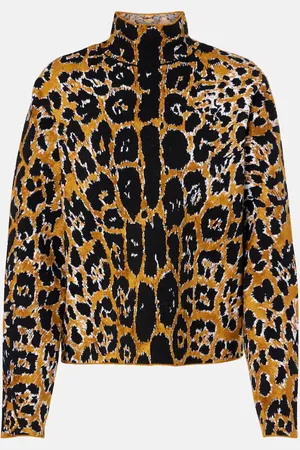 Alaïa AlaÃ¯a Leopard jacquard sweater