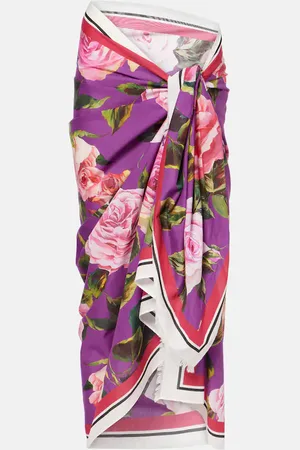 Dolce & Gabbana Floral cotton beach cover-up
