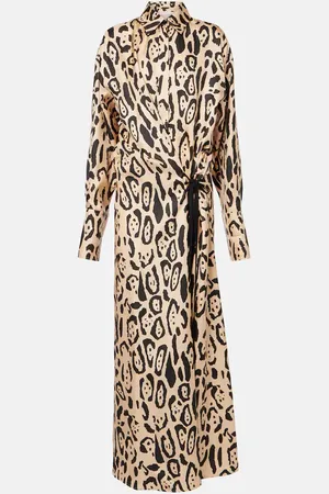 Sportmax Astoria printed silk twill gown